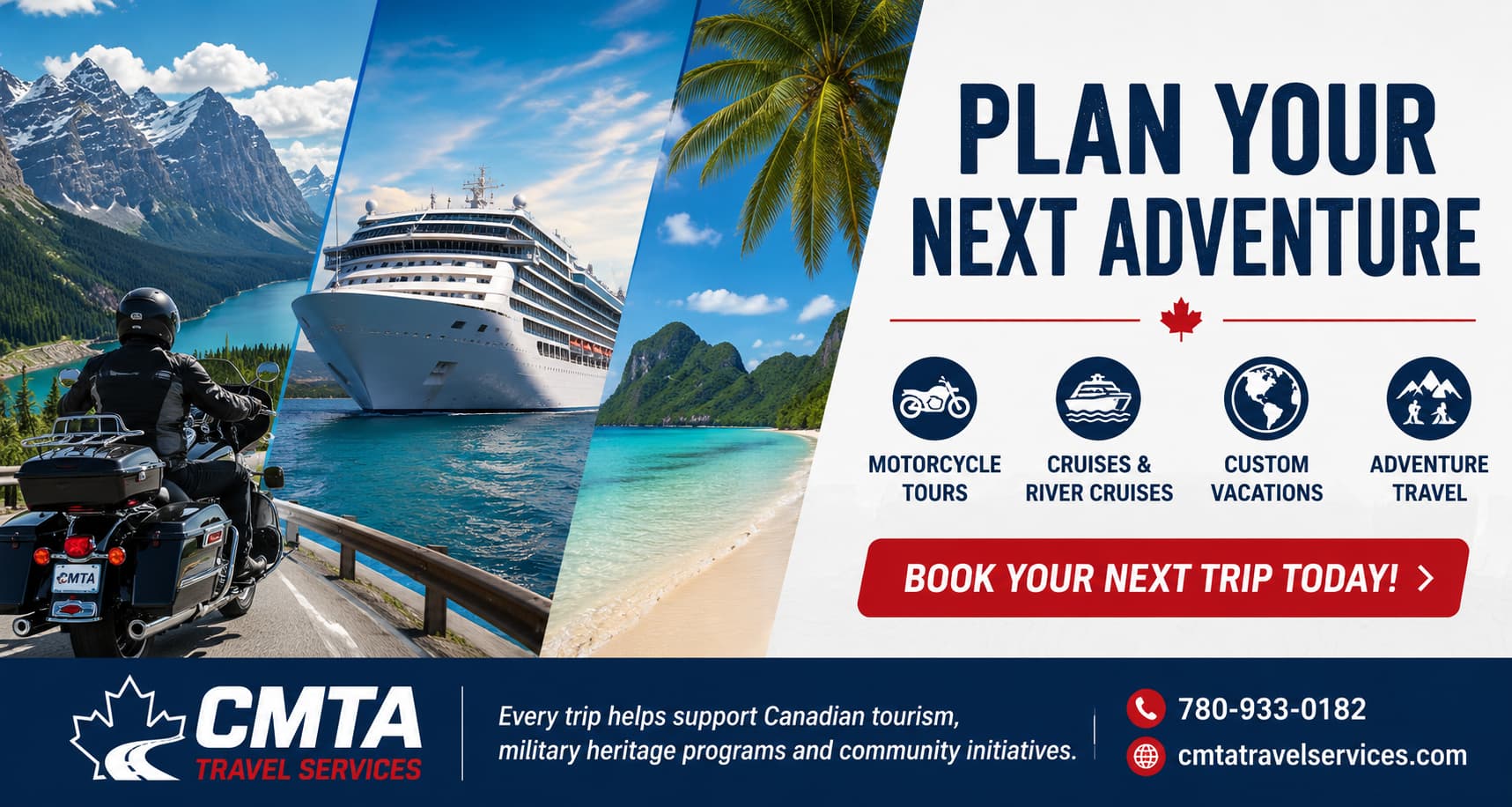 CMTA Banner Ad CMTA Travel Services banner ad — Plan your next adventure