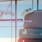 Travel Features with airplane and luggage